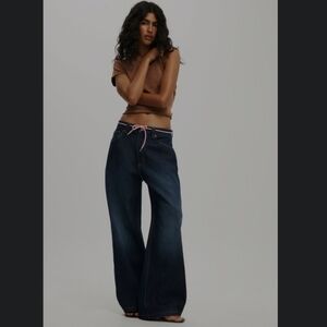 Cotton On Low Super Baggy Jean Star Blue NWT 32" X 30"